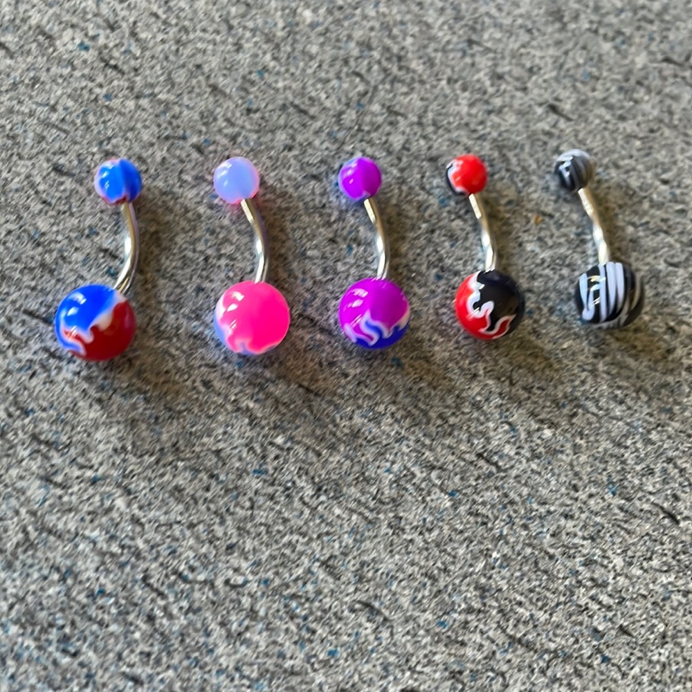 5 Pack of Body Candy Belly Button Rings